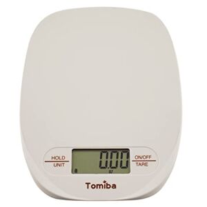 Tomiba Food Kitchen Scale Measures in Grams and Ounces for Cooking Baking Keto and Meal Prep EK6011 Cream