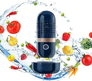 Vegetable Cleaning Machine, Portable Ultrasonic Washing Cleaner Mini Multifunctional USB Kitchen Fruit Vegetable Cleaning Machine, for Cleaning Fruits and Vegetables, Rice, Meat