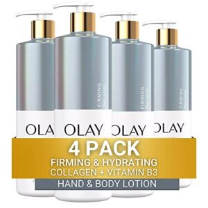 Olay Hydrating & Firming Body Lotion for Women with Collagen 17 fl oz Pump Pack of 4