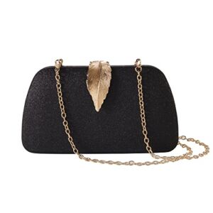Evening Bag with Detachable Chain, Clutch Purse for Women, Sparkling Party Handbag for Wedding, Prom, Banquet
