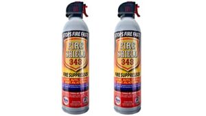 Home First Fire Shield 343 – Home & MOBILE Use Aerosol Fire Suppressant Spray Foam Eliminates Gasoline, Kitchen Grease, Oil, Wood Fires. For Garage, House, Camping, RV and More