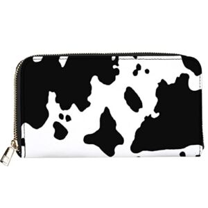 Qwalnely Leather Cow Print Wallet Cow Print Purse for Women Phone Credit Card Storage Purse Cow Print Stuff Gifts for Ladies Girls