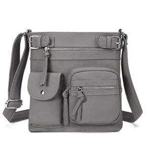 KL928 Crossbody Purses for Women Crossbody Bag Shoulder Handbags (grey)
