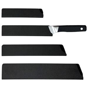 KVZVK Universal Knife Edge Guards Set, Non-Scratch Felt Lining Kitchen Knives Covers,Universal Blade Edge Cover Guards for Chef Knives, Protect More Durable on Your Blades(4Pcs)- Knives Not Included