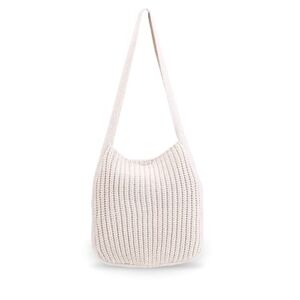 Crochet Bags for Women Aesthetic Crochet Hobo Bag Purse Knitted Tote Bag Shoulder Handbags Shopping Bag