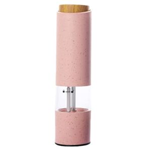 heave Pepper Salt Grinder,Colorful Eco-friendly Labor-saving ABS Electric Pepper Mill,Battery Powered Electronic Pepper Mill Accessories for Home Pink