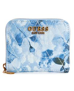 GUESS Isidora Small Zip Around Wallet, Blue Floral