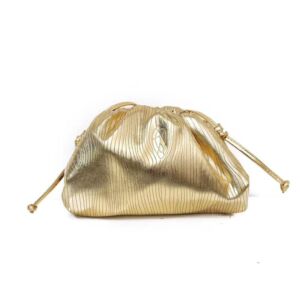 AZWBAG Small Women Dumpling Crossbody Bag Cloud Evening Bag Sparkly Clutch Purses Shoulder Bag Drawstring Strap Crossbody Bag (gold)