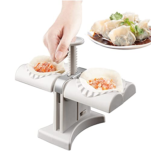 Household Double Head Automatic Dumpling Maker Mould, Dumpling Skin Maker Molds, Stainless Steel Dumpling Maker, Safety ABS material, Easy-tool for Dumpling, Kitchen Accessories | The Storepaperoomates Retail Market - Fast Affordable Shopping