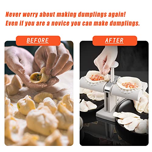 Household Double Head Automatic Dumpling Maker Mould, Dumpling Skin Maker Molds, Stainless Steel Dumpling Maker, Safety ABS material, Easy-tool for Dumpling, Kitchen Accessories | The Storepaperoomates Retail Market - Fast Affordable Shopping