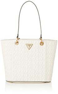 GUESS Womens Noelle Small Elite tote, Ivory, One Size US