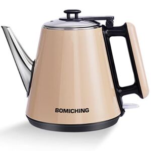 BOMICHING Electric Water Kettle, Double Wall Electric Kettle, Food Grade Stainless Steel Electric Tea Kettle, Electric Kettles For Boiling Water BPA Free, Auto Shut-off, Boil-Dry Protection