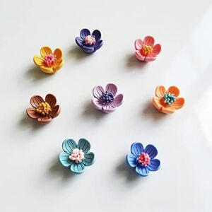 8 Pieces Flower Fridge Magnets, Daisy Flower Refrigerator Magnets Whiteboard Magnets, Colorful Flower Magnets for Office Photo Cabinet Bulletin Board Home Decoration