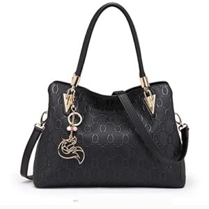 XCYY Crossbody Bag for Women Women Leather Handbag Women’s Shoulder Bags Crossbody Purse for Women (Color : Black)