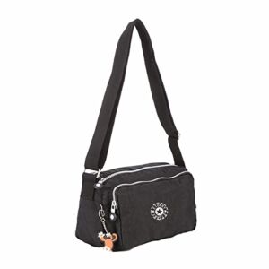 ETORRY Crossbody Bag for Women, Nylon Fashion Shoulder Bag Wallet Handbag Adjustable Shoulder Strap. (Black)