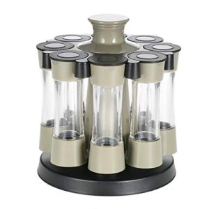 Spice Rack 8 Pieces Rotating Spice Bottles/Set Acrylic Seasoning Rack Salt Pepper Storage Organizer Kitchen Tool Home Storage for Kitchen Supplies for Home