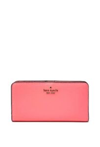 Kate Spade New York Darcy Large Slim Bifold Leather Wallet In Peach Nactar/Gold