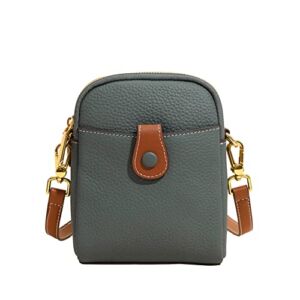 EXSIAR Leather Small Crossbody Cell Phone Purse for Women Mini Wallet Bag with Credit Card Slots