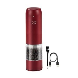 XAMIO Kitchen Electric Pepper Grinder，sea Salt Mill Automatic USB Rechargeable Spice Seasoning Grinders,Adjustable Grind Coarseness Refillable，High capacity Suitable For Restaurant Chef Home Dishes