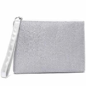 YIKOEE Rhinestone Clutch Purses for Women Evening Bag with Wristlet Strap