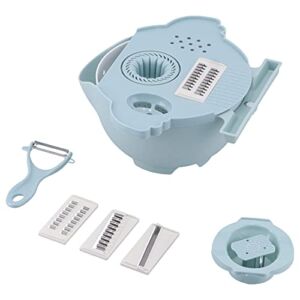 Vegetable Cutter, Avoid Wasting Vegetable Grater Drain Basket Chopper with 4 Blade for Home for Kitchen