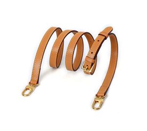 LDKJ Vachetta Leather Adjustable Crossbody Strap for Women’s Crossbody Handbags (Beige Yellow)