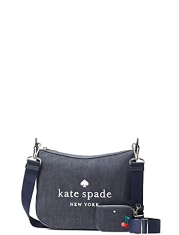 Kate Spade Rosie Cherry Embroidered Denim Crossbody Bag + Zip Coin Pouch | The Storepaperoomates Retail Market - Fast Affordable Shopping