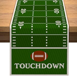 Vohado American Football Court Table Runner Touch Down Boy Sport Football Birthday Party Decorations Kitchen Dining Home Table Decor