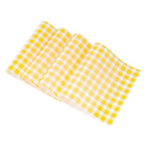 NATURALABEL 100 Pcs Wax Paper, 12″ x 7.5″ Yellow and White Checkered Greaseproof Paper, Wax Paper Sheets for Food, Sandwich Paper Sheets, Deli Wax Paper Squares, Waterproof Food Paper for Home Kitchen