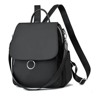 LCFUN Women Backpack Purse Anti-theft Rucksack Lightweight Shoulder Bag Waterproof Oxford cloth Bookbag Black