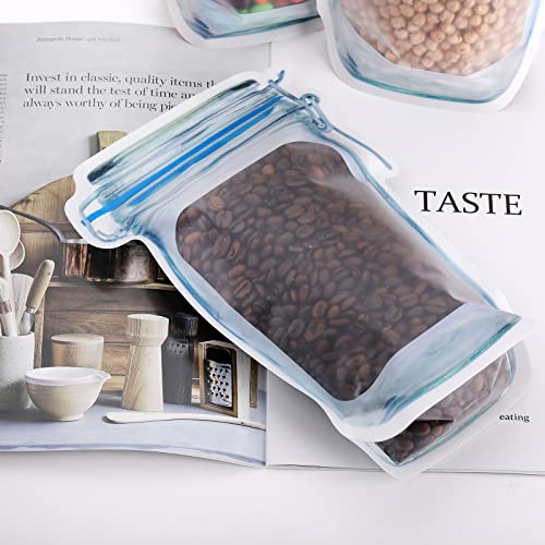 Jucoan 50 Pack Mason Jar Bags, Large Wide Mouth Mason Jar Zipper Bags, Airtight Leakproof Reusable Food Storage Bags for Home Kitchen Camping Travel | The Storepaperoomates Retail Market - Fast Affordable Shopping