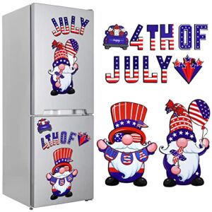 12 Pcs 4th of July Refrigerator Magnets Patriotic Gnome Magnets Decoration Independence Day Fridge Magnets Patriotic Magnetic Decor Fridge Magnet Stickers for Kitchen Home Mailbox Labor Day (Ballon)