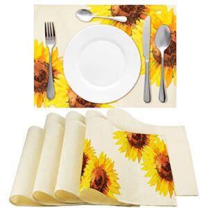 8 Pieces Sublimation Burlap Placemats Washable Sublimation Blank Place Mats White Placemats for Dining Tables Birthday Party Wedding DIY Table Mats Kitchen Home Holiday Table Decor 12 x 16 Inch