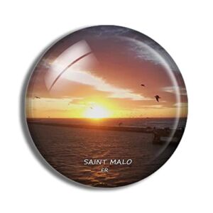 Crystal Fridge Magnets Saint Malo FR Travel Souvenir Funny Sticker for Gift Home Decoration Office Whiteboard