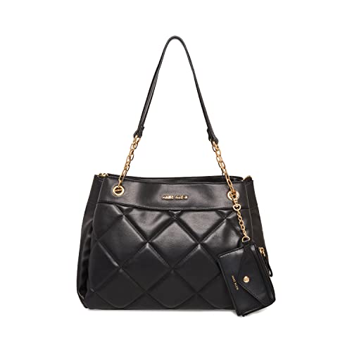 Anne Klein Womens Anne Klein quilted satchel, Black, One Size US | The Storepaperoomates Retail Market - Fast Affordable Shopping