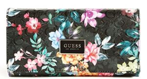 Guess Logo Embossed Floral Print Large Wallet Clutch Bag