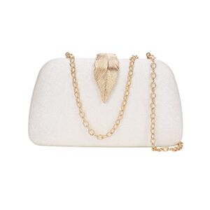 Hupifaz Evening Clutch – Small Clutch Purses for Women Wedding and Party, Women’s Evening Handbags Formal Evening Bag (White)