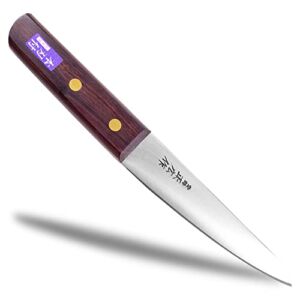Seki Japan Masahiro Japanese Professional Boning Knife Round Type, 150 mm (5.9 inch), Japanese Carbon Steel Kitchen Cutlery, Chef Knives with Rose Wood Handle for Home Kitchen & Restaurant