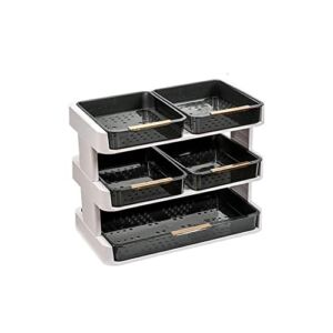 SAXTZDS Layer Home Kitchen Storage Rack Tray Multifunctional Side Dish Spice Classification Perforated Storage Box Saves Space
