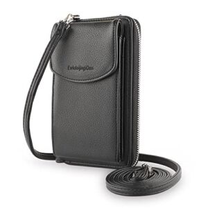 PU Ladies Leather RFID Blocking Crossbody Mobile Phone Bag Ladies Wallet, Fashion One Shoulder Strap Bag