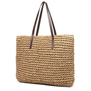 Straw Tote Bag for Women Straw Beach Bags Woven Purse…