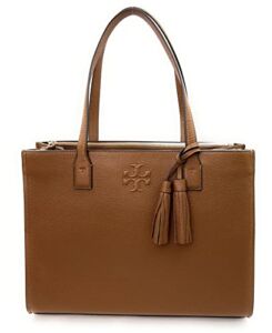 Tory Burch Thea Pebbled Leather Tote (Moose)
