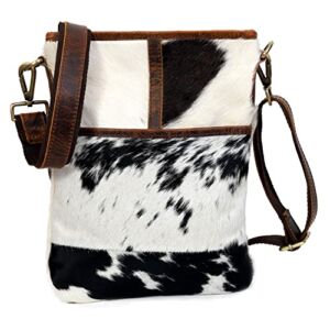 Upcycled Cowhide Hair On Leather Crossbody Bag for Women’s
