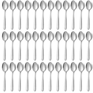 36 Pieces Dinner Spoons Set (8 inch), Pleafind Spoons Silverware, Stainless Steel Spoon, Silver Spoons, Mirror Polished Tablespoon, Silverware Spoons for Home, Kitchen, Restaurant, Dishwasher Safe