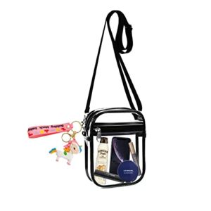 Clear Bag Stadium Approved Clear Crossbody Bag Purse Bag for Concerts、Sports Events
