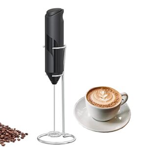 Milk Frother Handheld,Battery Operated Electric Foam Maker with Stainless Steel Stand,Drink Mixer for Coffee,Latte,Cappuccino,Hot Chocolate