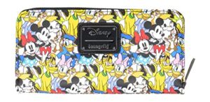 Loungefly Disney Mickey Mouse and Friends Allover Print Zip Around Wallet