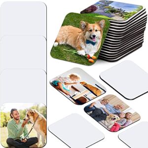 16 Pcs 3 x 3 Inch Sublimation Blank Refrigerator Magnets Sublimation Square Fridge Magnets Sublimation Magnet Blanks MDF Sublimation Blanks DIY Decorative Magnets for Car Home Office Kitchen Wall