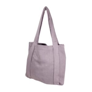 Urbane Hemp Tote Bag: Padded Shoulder Straps, Lined Tote, Eco-friendly Holiday Gift for Men and Women (Purple)