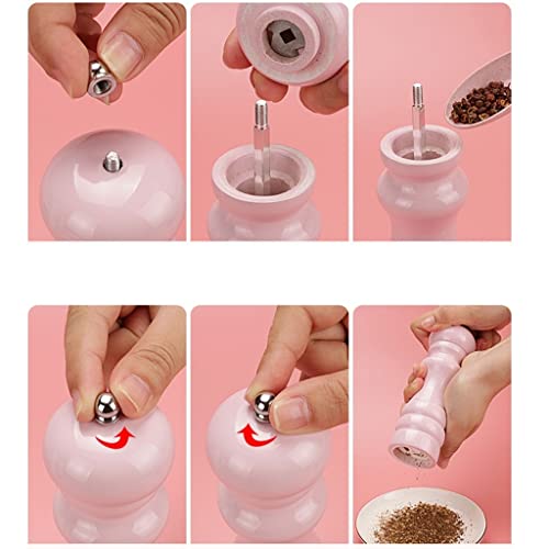 Pepper Grinder Refillable Wooden Salt And Pepper Grinder, Adjustable Manual Salt Grinder, Pepper Mill With Ceramic Core, Suitable For Picnic For home, kitchen, barbecue (Color : A) | The Storepaperoomates Retail Market - Fast Affordable Shopping